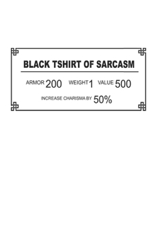 Paperback Notebook: Rpg Armor Sarcasm Dungeon Tabletop Gifts 120 Pages, 6X9 Inches, Blank Book