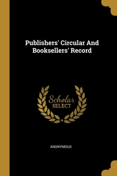 Paperback Publishers' Circular And Booksellers' Record Book
