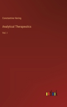 Hardcover Analytical Therapeutics: Vol. I Book