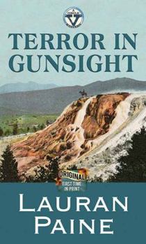 Library Binding Terror in Gunsight: A Circle V Western [Large Print] Book