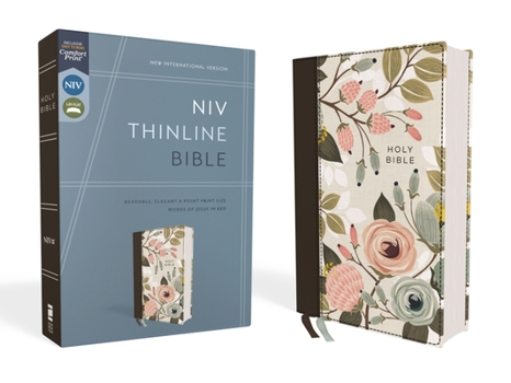 Hardcover Niv, Thinline Bible, Cloth Over Board, Floral, Red Letter Edition, Comfort Print Book