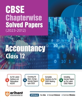 Paperback Arihant CBSE Chapterwise Solved Papers 2023-2012 Accountancy Class 12th Book