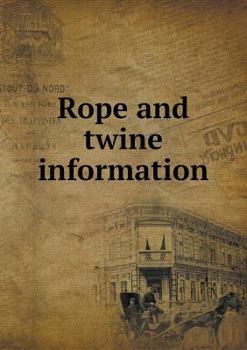 Paperback Rope and twine information Book