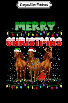 Composition Notebook: Horses Tree Christmas Sweater Xmas Pet Animal Horse Gifts  Journal/Notebook Blank Lined Ruled 6x9 100 Pages