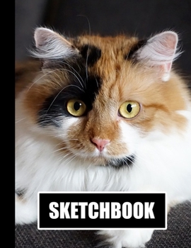 Sketchbook: Beautiful Cat Cover Design | White Paper | 120 Blank Unlined Pages | 8.5" X 11" | Matte Finished Soft Cover