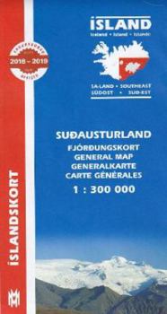 Map Island. Südost 1 : 300 000: Generalkarte Islandskort Book