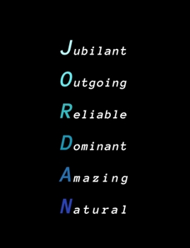 Jordan: Inspiring composition notebook gift for boy, son or man | Name personalized present | Elegant wide ruled paper | Standard size perfect for school, college or university