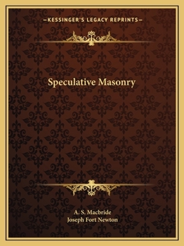 Paperback Speculative Masonry Book