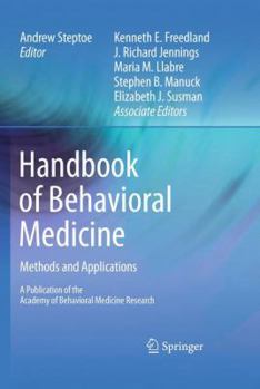 Paperback Handbook of Behavioral Medicine: Methods and Applications Book