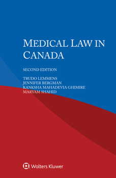 Paperback Medical Law in Canada Book