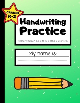 Paperback Handwriting Practice: Extra-Large 200 Pages - Grades K-2 - Handwriting Workbook for Kids With Dotted Middle Line - Jungle Green Book