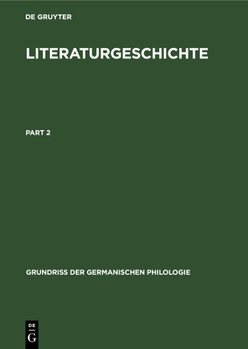 Hardcover Literaturgeschichte [German] Book