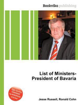 Paperback List of Ministers-President of Bavaria Book