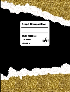 Paperback Science Graph Paper Composition Notebook 5x5 Quard: Golden Science & Math Students Notebook, Grid Paper large ( 8.5x11) with 100 Pages Book