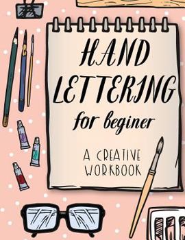 Paperback Hand Lettering For Beginer, A Creative Workbook: Polka dot cover background, Create and Develop Your Own Style,8.5 x 11 inch,160 Page Book