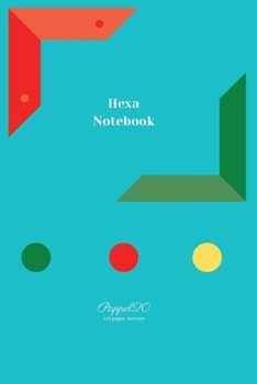 Paperback Hexa Notebook Light Blue Cover 124 pages6x9-Inches Book