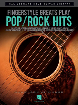 Paperback Fingerstyle Greats Play Pop/Rock Hits: Hal Leonard Solo Guitar Library Book
