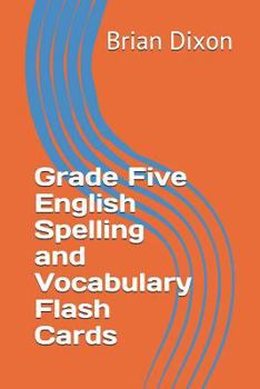 Paperback Grade Five English Spelling and Vocabulary Flash Cards Book