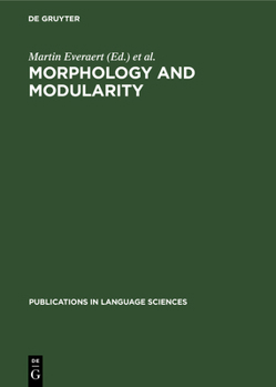 Hardcover Morphology and Modularity Book