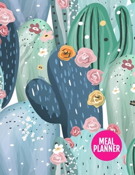 Meal Planner: Pretty Year 365 Daily - 52 Week Calendar Meal Planner Daily Weekly and Monthly For Track & Plan Your Meals Food Planning | Large 8.5 x 11 Inch | 110 Pages  - Cover Design BR 000237