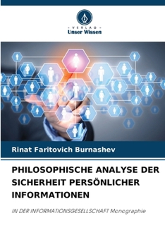 Paperback Philosophische Analyse Der Sicherheit Persönlicher Informationen [German] Book