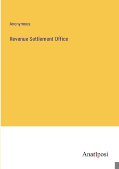 Paperback Revenue Settlement Office Book