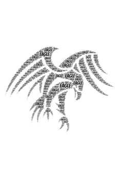Paperback Eagle: Notebook, Journal - Lined Paper - 120 Pages DIN A5 (6 x 9") - Notes, Drawings, Planer, Diary, Organization - Word Clou Book