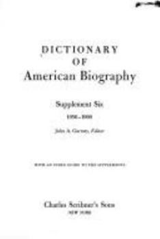 Paperback Dictionary of American Biography Supplement Book
