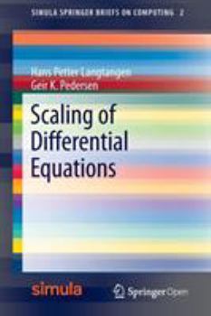 Paperback Scaling of Differential Equations Book