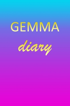 Gemma: Journal Diary | Personalized First Name Personal Writing | Letter G Blue Purple Pink Gold Effect Cover | Daily Diaries for Journalists & ... Taking | Write about your Life & Interests