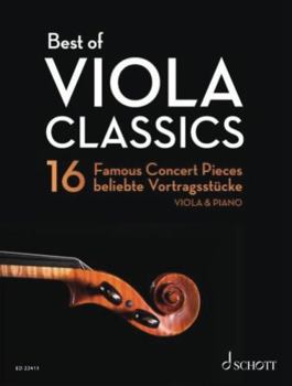 Paperback Best of Viola Classics: 16 Famous Concert Pieces for Viola and Piano Book