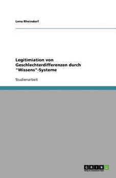 Paperback Legitimiation von Geschlechterdifferenzen durch "Wissens"-Systeme [German] Book