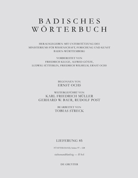 Paperback Badisches Wörterbuch. Lieferung 85 (5) [German] Book