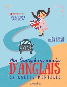 Paperback Ma troisième année d'anglais: 32 cartes mentales [French] Book