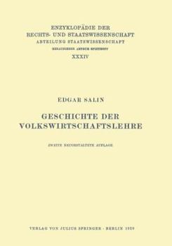 Paperback Geschichte Der Volkswirtschaftslehre [German] Book