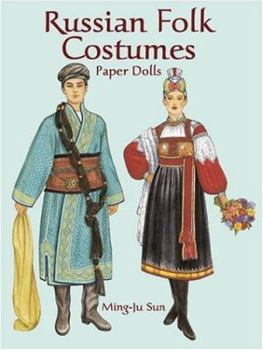 Paperback Russian Folk Costumes Paper Dolls Book