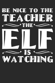 Paperback Notebook: Christmas Teacher Dot Grid 6x9 120 Pages Book