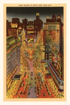 Paperback Vintage Journal Times Square at Night, New York City Book