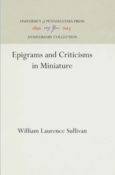 Hardcover Epigrams and Criticisms in Miniature Book