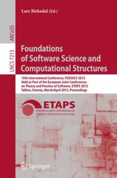 Paperback Foundations of Software Science and Computational Structures: 15th International Conference, FOSSACS 2012, Held as Part of the European Joint Conferen Book