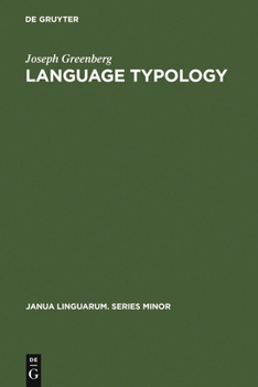 Hardcover Language Typology: A Historical and Analytic Overview Book