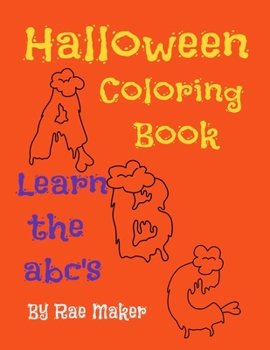 Paperback Halloween Coloring Book Learn the Abc's Book