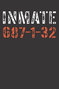 Paperback Notebook: Inmate Prisoner Halloween Costume Gift Dot Grid 6x9 120 Pages Book