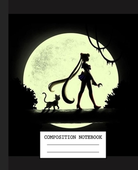 Notebook: Anime Japan Sailor Moon Soft Glossy Cover Graph Paper Pages Book 7.5 x 9.25 Inches 110 Pages