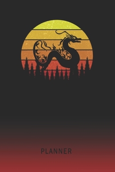 Planner: Asian Dragon 2 Year Weekly Planner | 2020 - 2021  | Retro Vintage Sunset Cover | January 20 - December 21 | Planning Organizer Writing ... | Plan Days, Set Goals & Get Stuff Done
