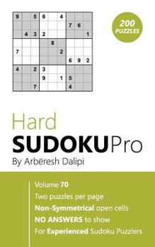 Paperback Hard Sudoku Pro: Book for Experienced Puzzlers (200 puzzles) Vol. 70 Book
