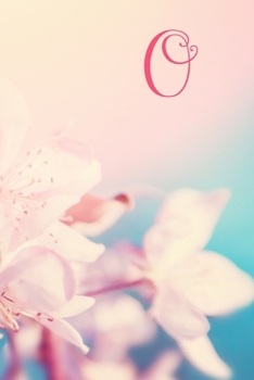 O: Monogram Initial Notebook and diary with pink floral design
