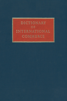 Hardcover Dictionary of International Commerce Book