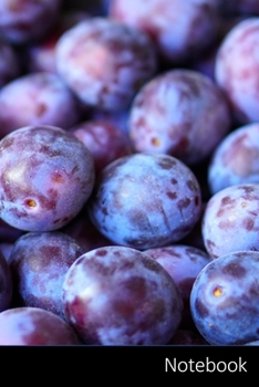 Paperback Notebook: プラム、 収穫、 フルーツ、 熟し Book