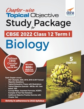 Paperback Chapter-wise Topical Objective Study Package for CBSE 2022 Class 12 Term I Biology Book